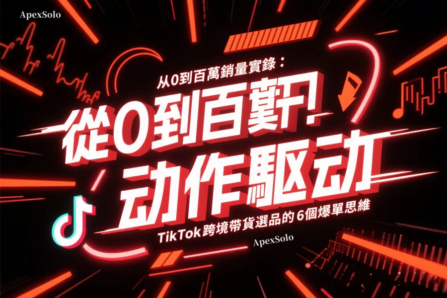 從0到百萬銷量實錄：TikTok跨境帶貨選品的6個爆單思維